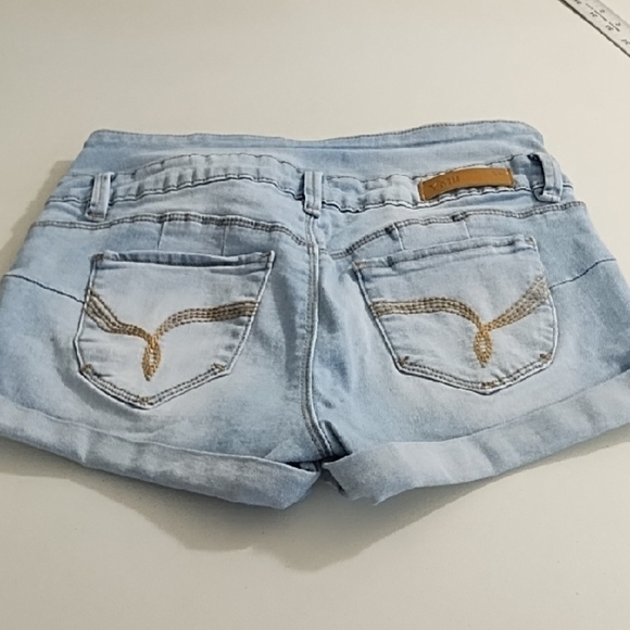 YMI Wanna a Betta Butt? High Waist Jean Shorts Stretch Denim - Picture 9 of 10